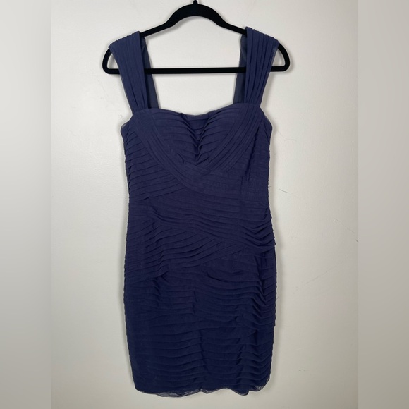 Xscape Navy Cocktail Dress - Picture 1 of 10